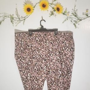 Lane Bryant Blush and tan Leopard skinny jeans